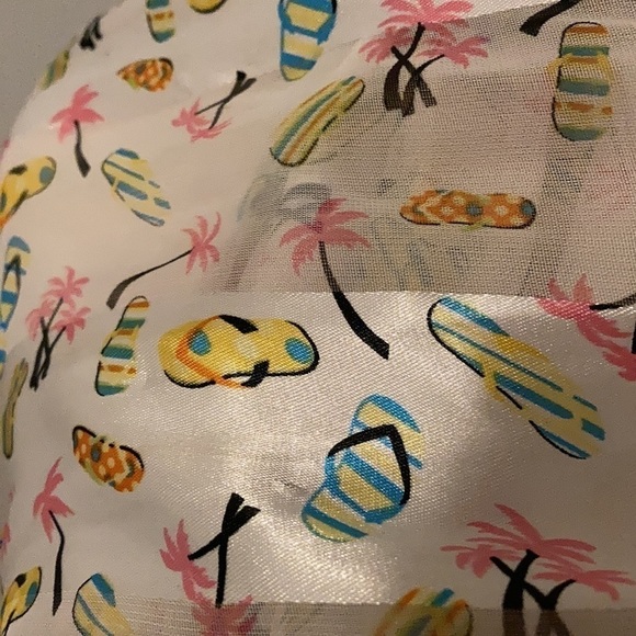 Vacation Theme - Flip-Flops & Palm Trees Fashion Scarf - Picture 5 of 7